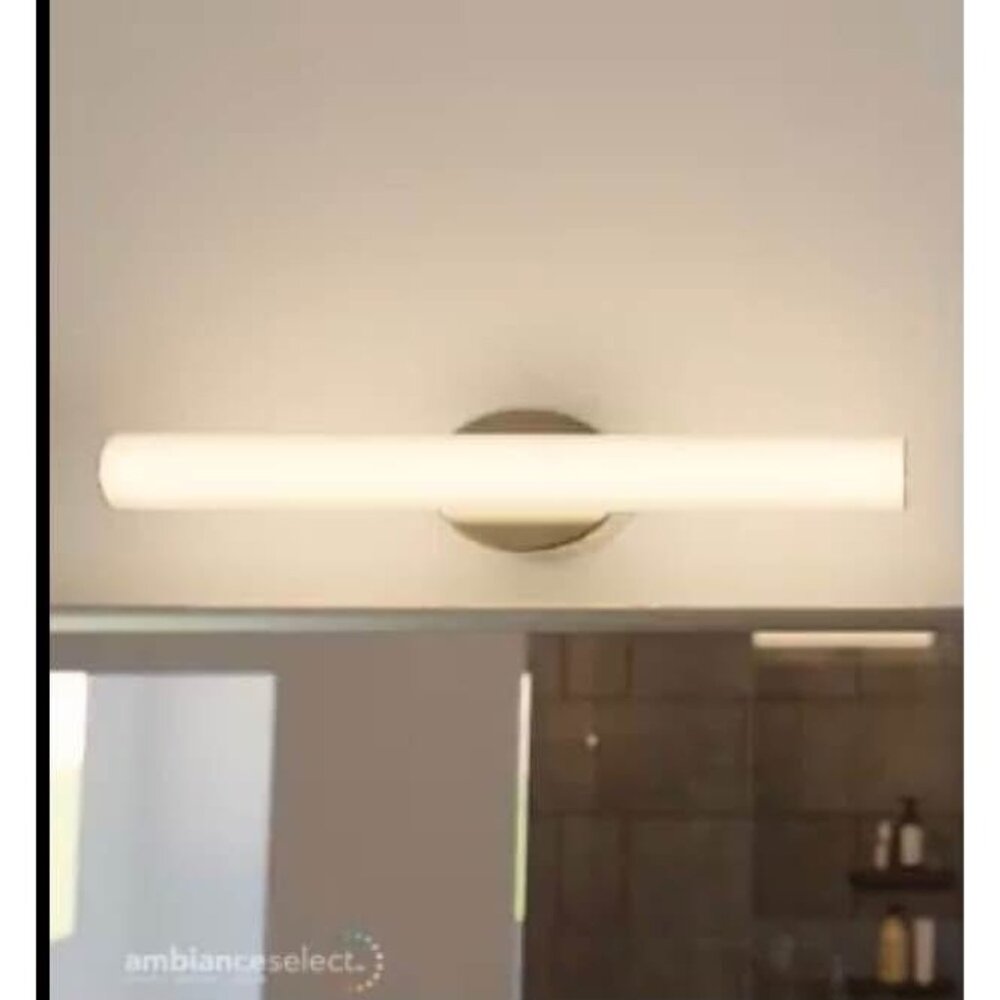NEW! Globe 24" LED Wall Light Bar, Ambiance Select, with Dimmable Remote- Chrome